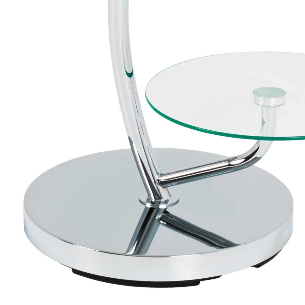 Runder Designtisch mit 2 Glasplatten - Conoro