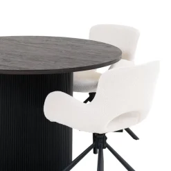 Runder Esstisch und Drehstühle Set - Calm (fünfteilig)