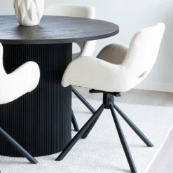 Runder Esstisch und Drehstühle Set - Calm (fünfteilig)