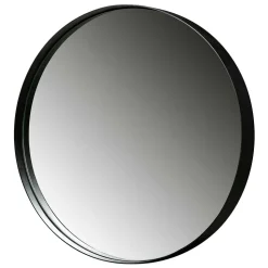 Runder Hängespiegel in Schwarz 80x80x5 - Mion