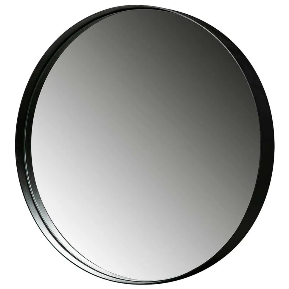 Runder Hängespiegel in Schwarz 80x80x5 - Mion