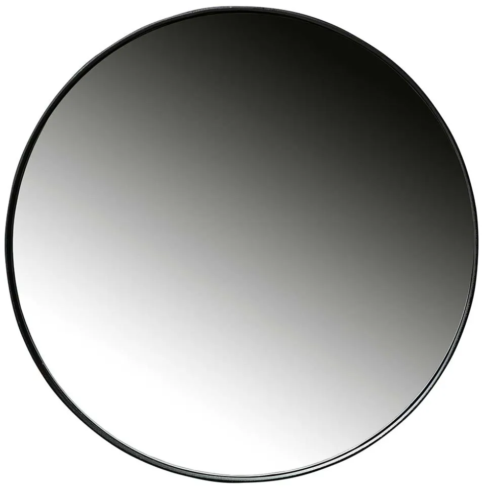 Runder Hängespiegel in Schwarz 80x80x5 - Mion