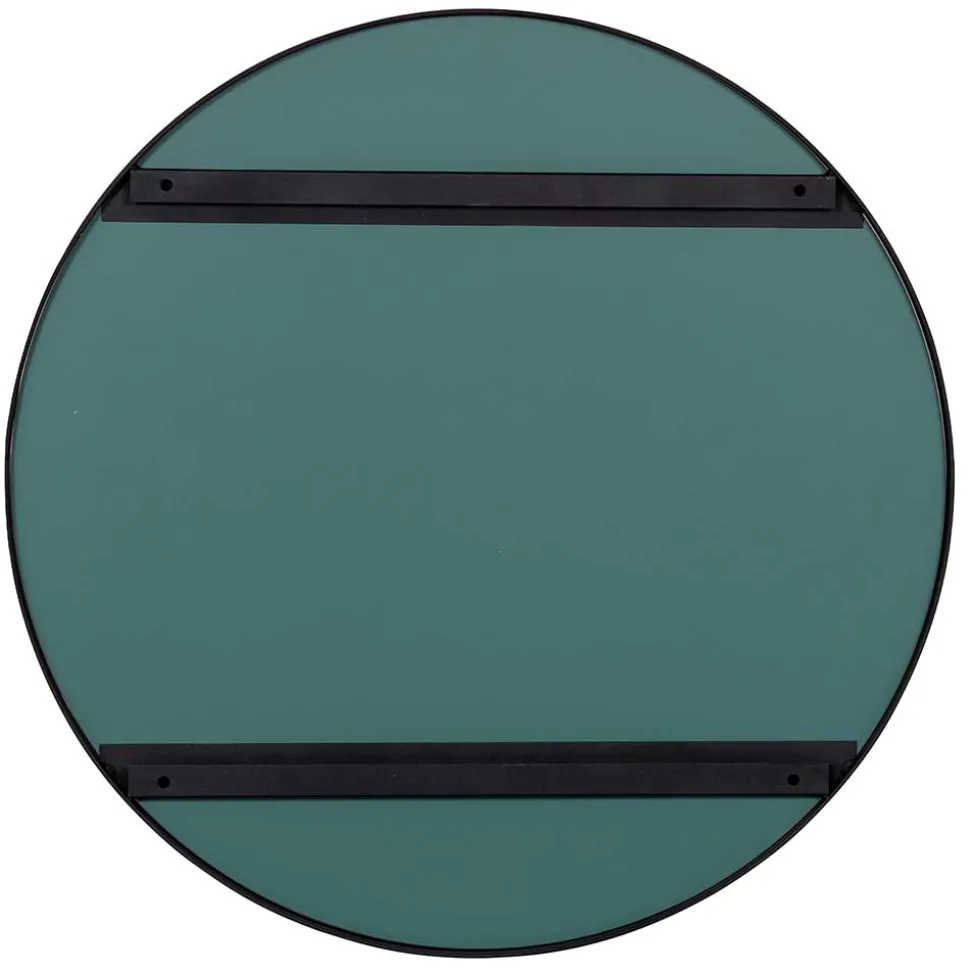 Runder Hängespiegel in Schwarz 80x80x5 - Mion
