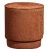 Runder Hocker in Rostbraun - Shearme