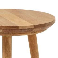 Runder Holz Beistelltisch aus Eiche Massivholz - Kopiana