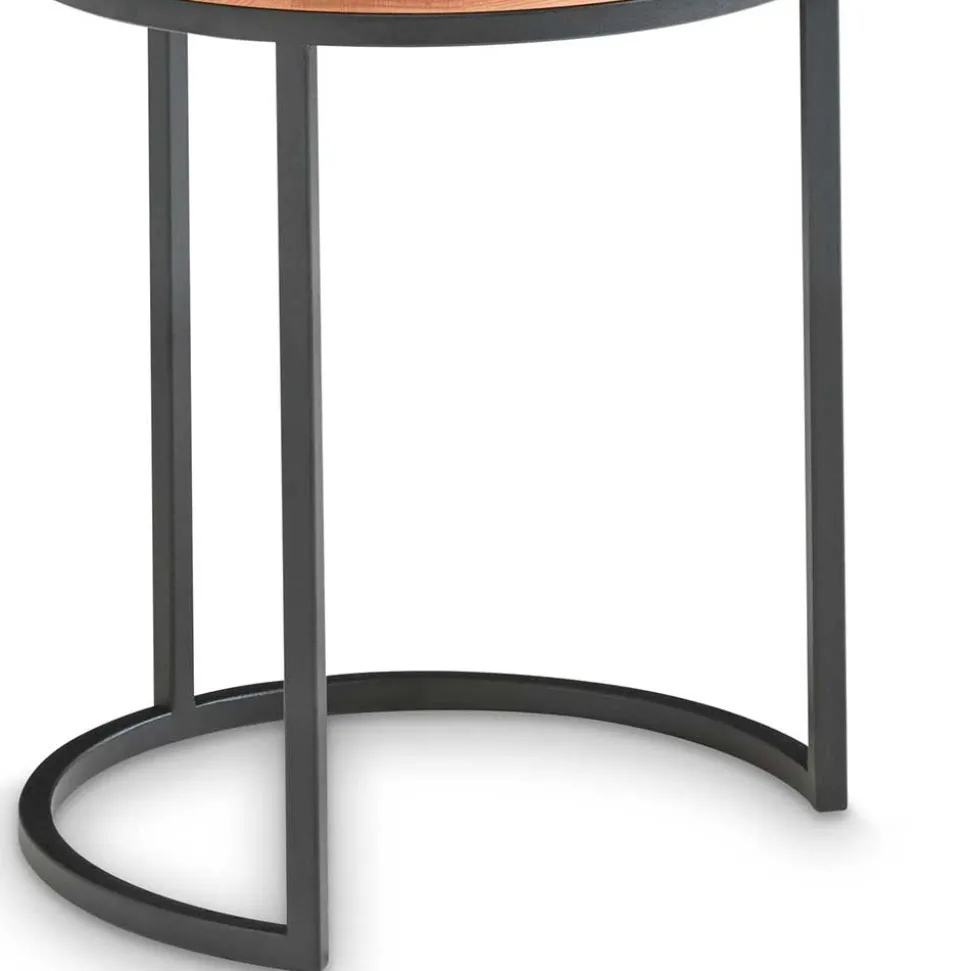 Runder Holztisch mit Metallgestell - Francis