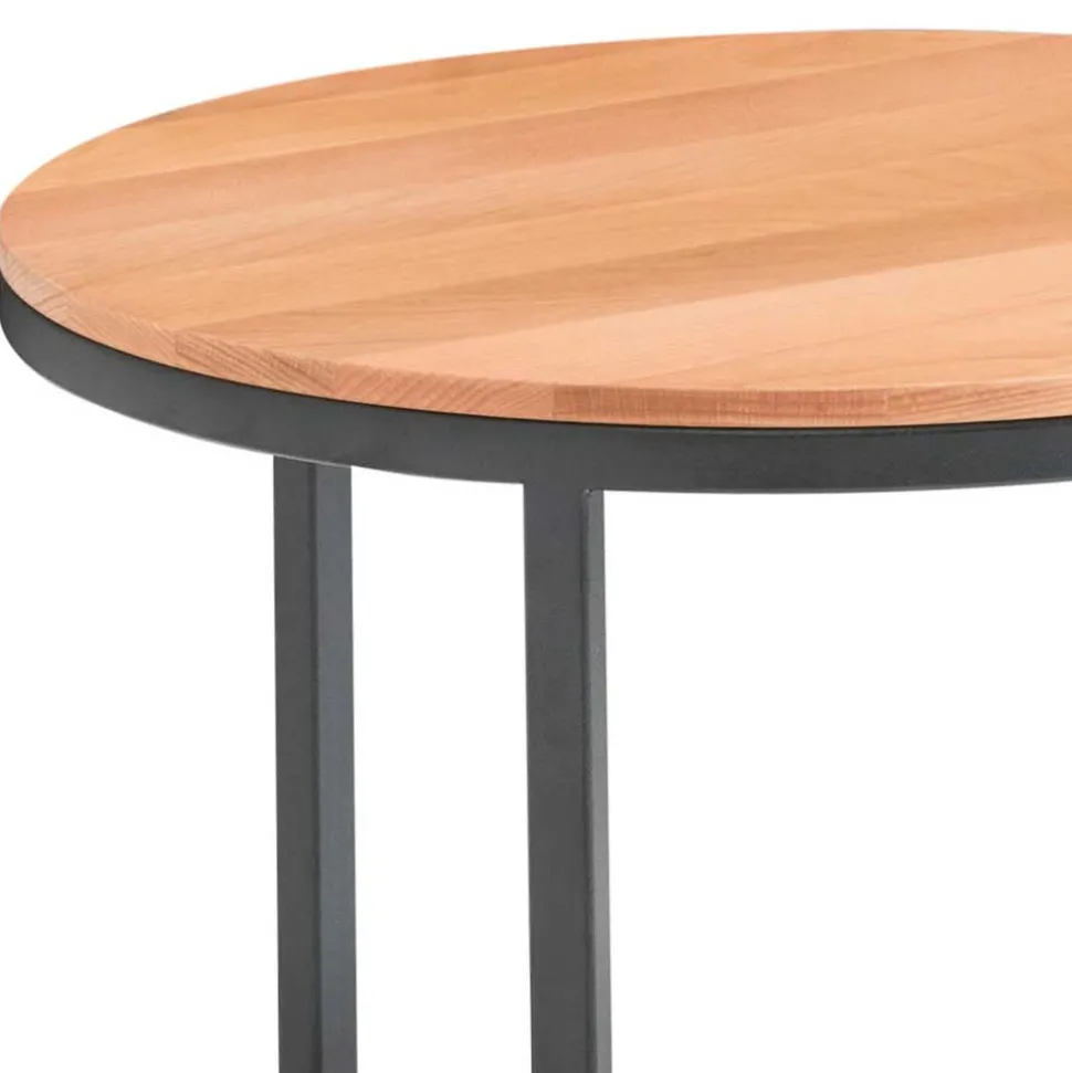 Runder Holztisch mit Metallgestell - Francis