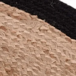 Runder Juteteppich mit Rand aus Baumwolle - Brindusa