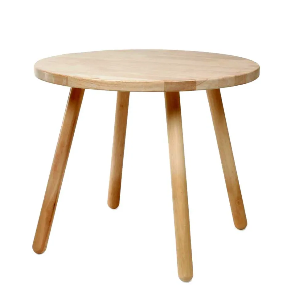 Runder Kindertisch aus Massivholz - Grove