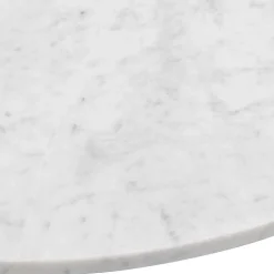 Runder Marmor Wohnzimmertisch in Weiß Grau - Dania