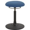 Runder Office Hocker in Blau mit Schwarz - Tyramus