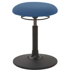 Runder Office Hocker in Blau mit Schwarz - Tyramus