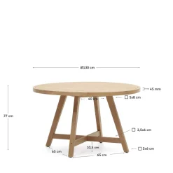 Runder Outdoor-Tisch aus Eukalyptusholz - Lindos