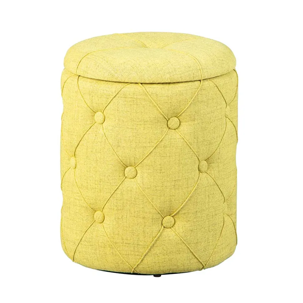 Runder Polsterhocker mit Stauraum - Vurgos