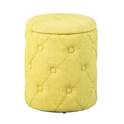 Runder Polsterhocker mit Stauraum - Vurgos