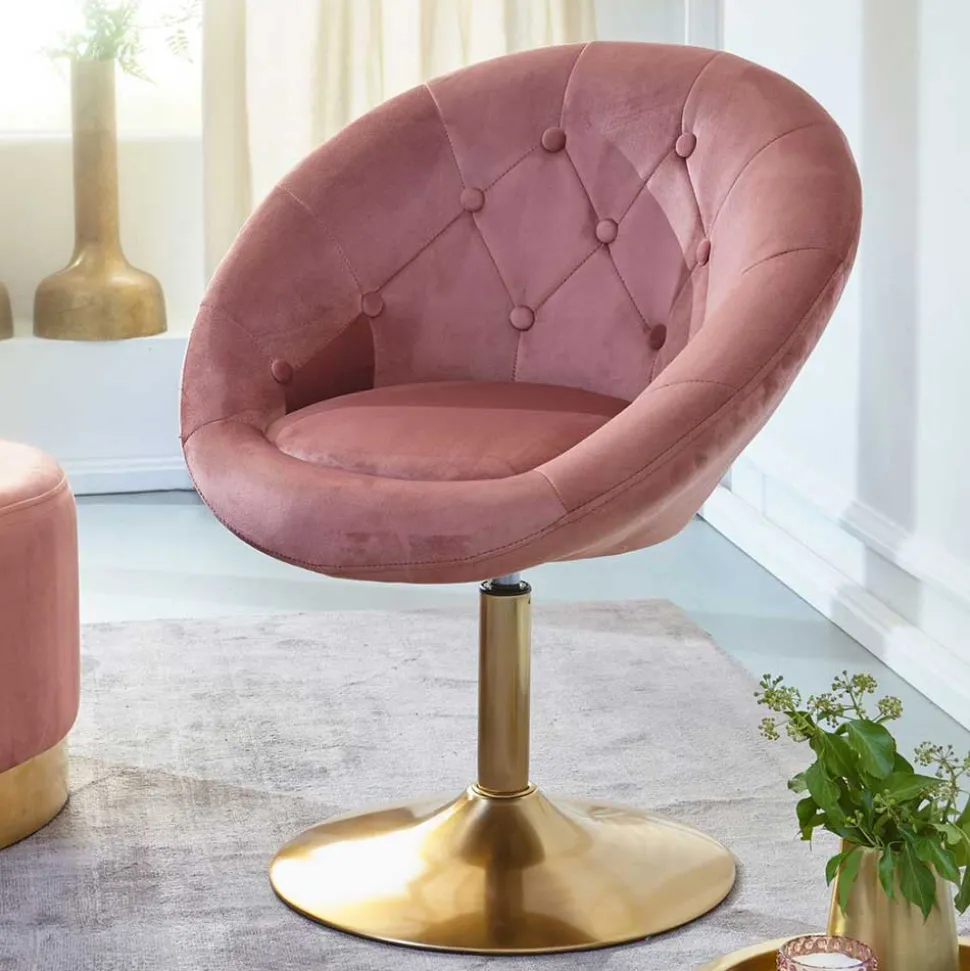 Runder Polstersessel drehbar & höhenverstellbar - Maestoso