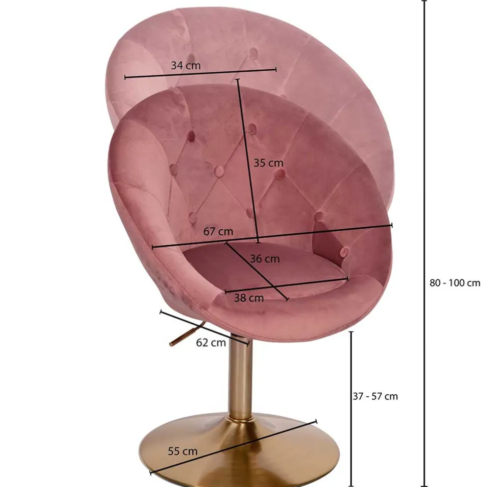 Runder Polstersessel drehbar & höhenverstellbar - Maestoso