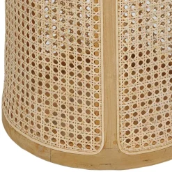 Runder Rattan Wäschekorb in Natur - Vilrada