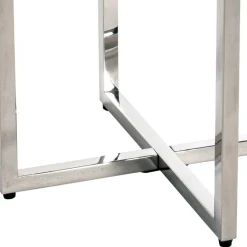 Runder Rauchglas Beistelltisch mit Bügelgestell - Teranim