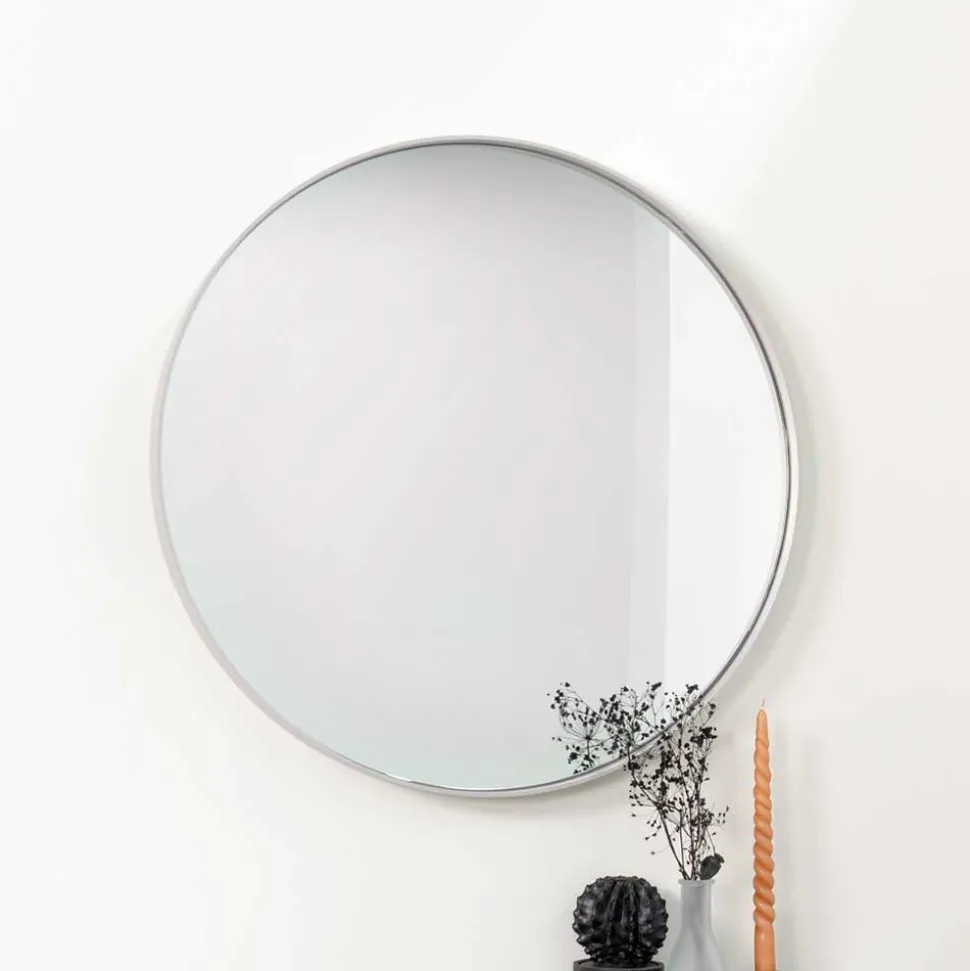 Runder Retro Spiegel in Taupe - Sumatria
