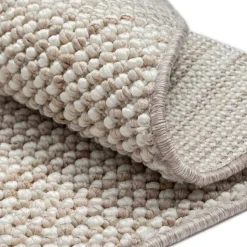 Runder Skandi Design Teppich in Sisal Optik - Lephanta