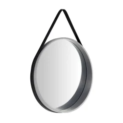 Runder Spiegel in Grau & Schwarz - Zutana