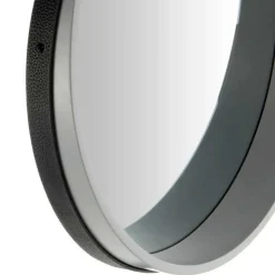 Runder Spiegel in Grau & Schwarz - Zutana