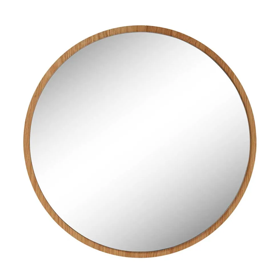 Runder Spiegel mit Eichenholzfurnier - Kopiana