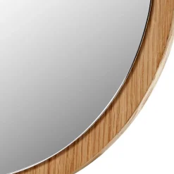 Runder Spiegel mit Eichenholzfurnier - Kopiana