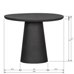 Runder Säulentisch aus Tonfaser - Selargius