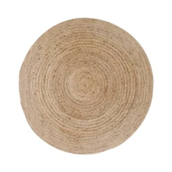 Runder Teppich aus Jute Natur - Nabrosia