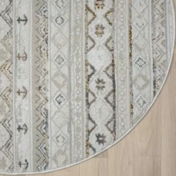 Runder Teppich im Ethno Design - Accaro