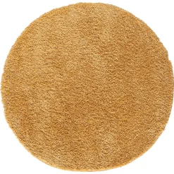 Runder Teppich in Gold Gelb - Lidoria