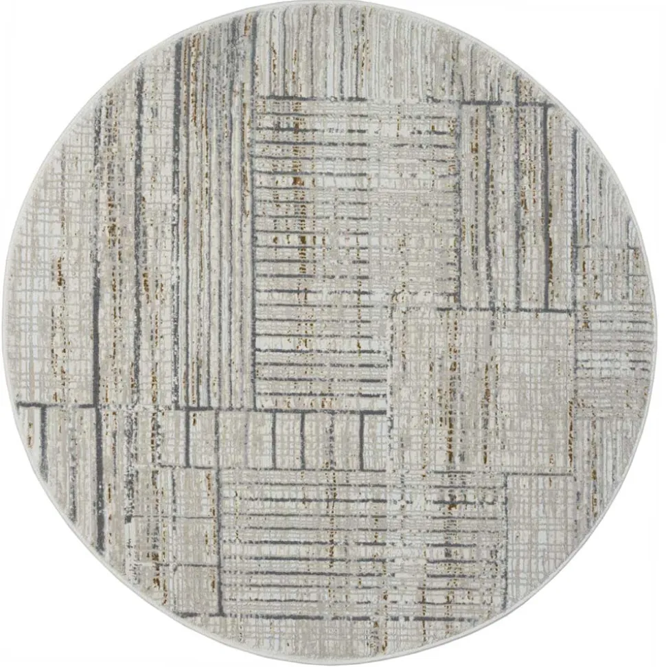 Runder Teppich mit Hoch-Tief-Struktur - Neverdo