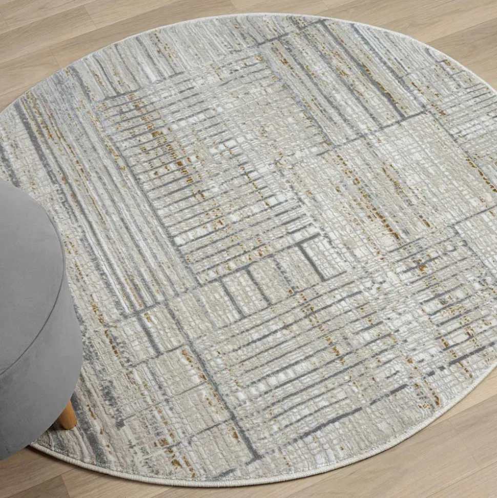 Runder Teppich mit Hoch-Tief-Struktur - Neverdo