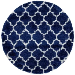 Runder Teppich mit hohem Flor 150 cm - Cranita