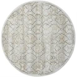 Runder Teppich mit Kurzflor dezent gemustert - Leak