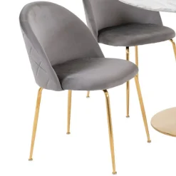 Runder Tisch & vier Stühle Set - Zimarena (fünfteilig)