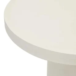 Runder Tisch aus Faserzement in Weiß - Stonya