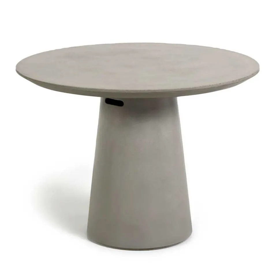 Runder Tisch aus Zement in Grau - Onan
