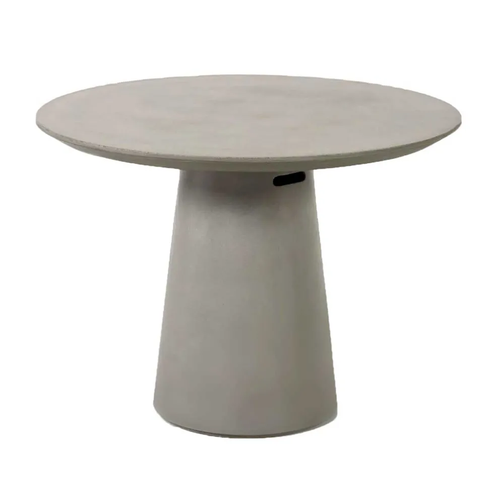 Runder Tisch aus Zement in Grau - Onan