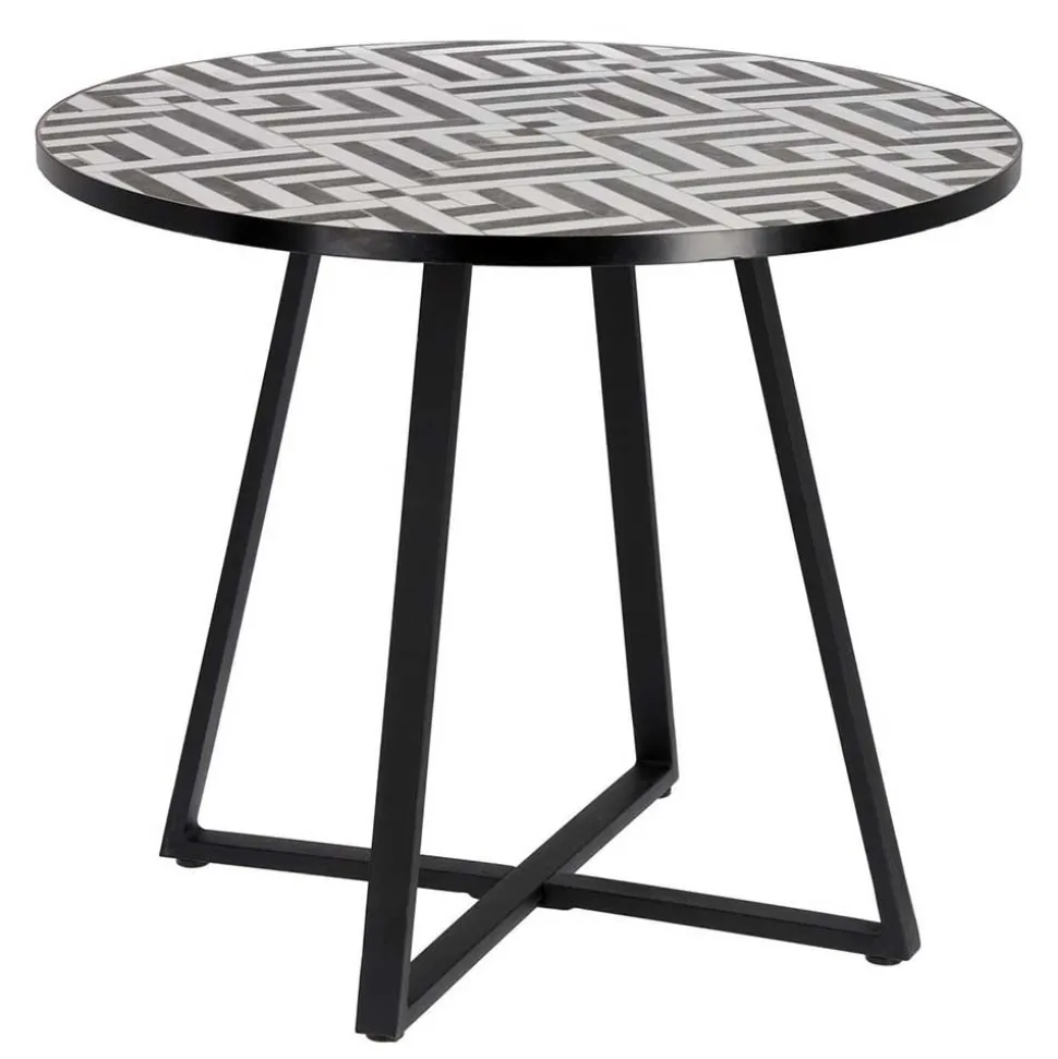 Runder Tisch mit Keramik Mosaik - Aurelias