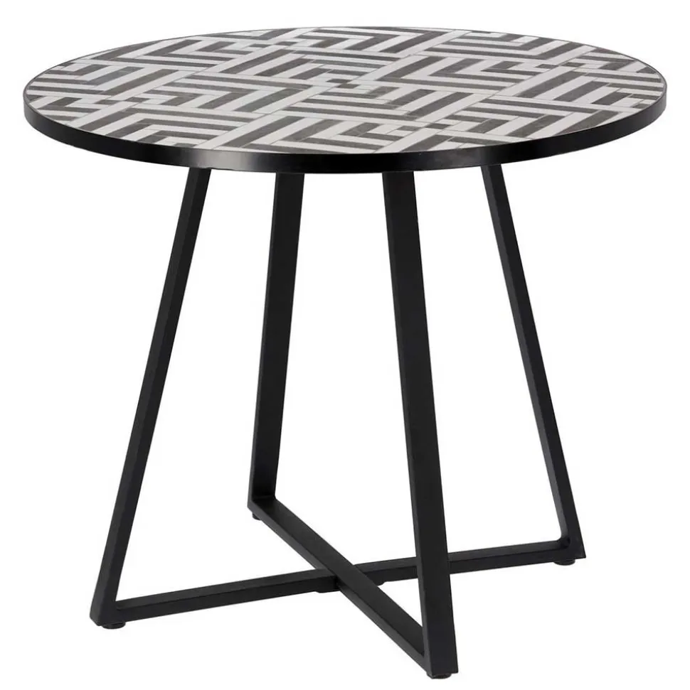 Runder Tisch mit Keramik Mosaik - Aurelias