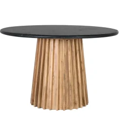 Runder Tisch mit schwarzer Marmorplatte - Pietras