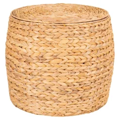 Runder Truhentisch aus Wasserhyazinthe - Nobileo