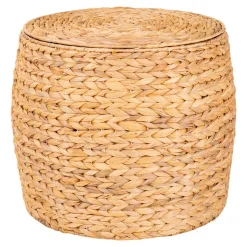 Runder Truhentisch aus Wasserhyazinthe - Nobileo