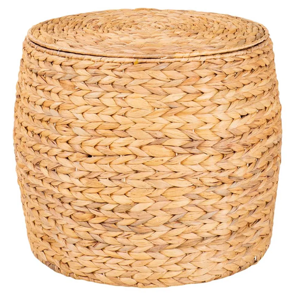 Runder Truhentisch aus Wasserhyazinthe - Nobileo