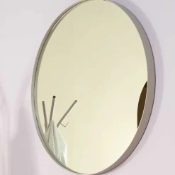 Runder Wandspiegel in Taupe - Andrac