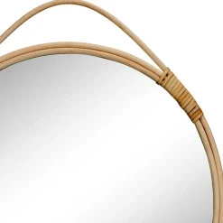 Runder Wandspiegel mit Rattan Rahmen - Lianessa