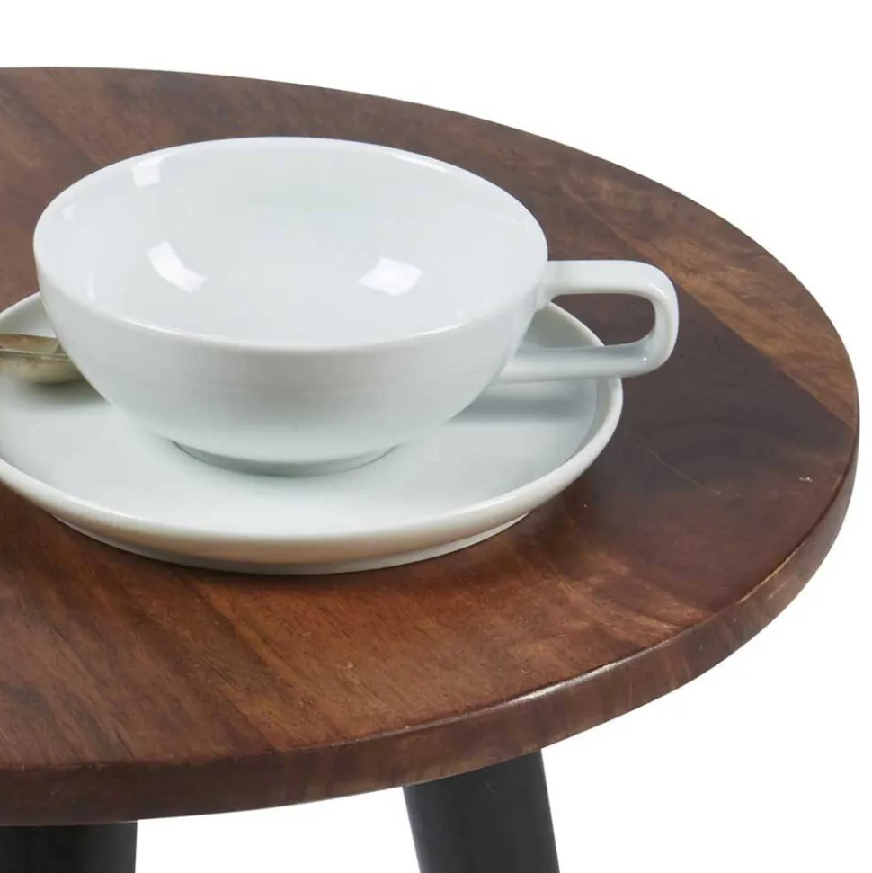 Runder Wohnzimmertisch mit 3-Fußgestell - Devanico